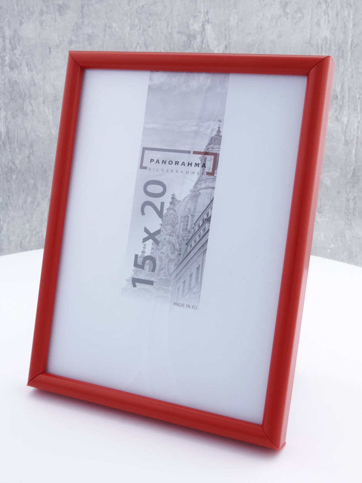 Bilderrahmen aus Kunststoff in Rot in der Größe 15x20