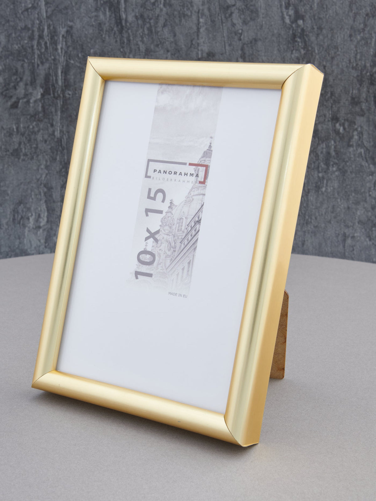 Bilderrahmen aus Kunststoff in Gold in der Größe 10x15, 13x18, 15x20 und 21x29,7cm