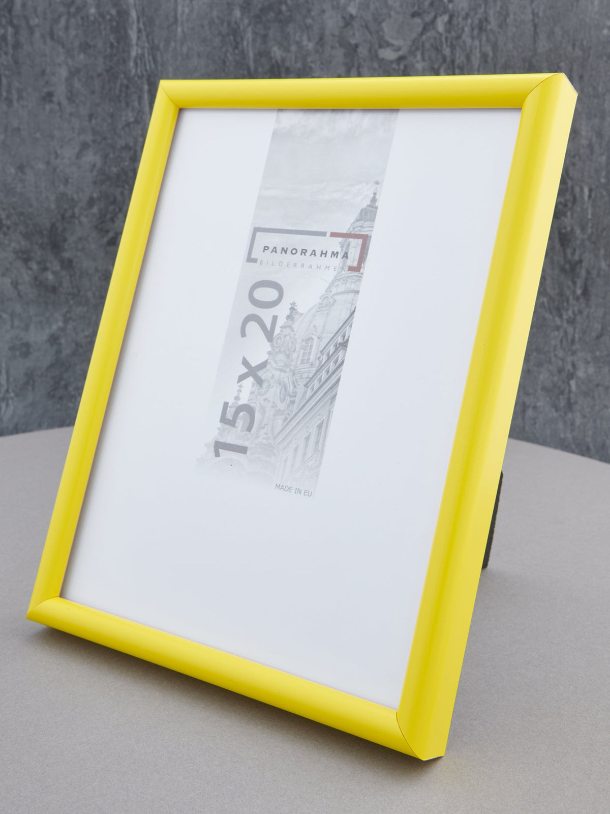 Bilderrahmen aus Kunststoff in Gelb in der Größe 15x20