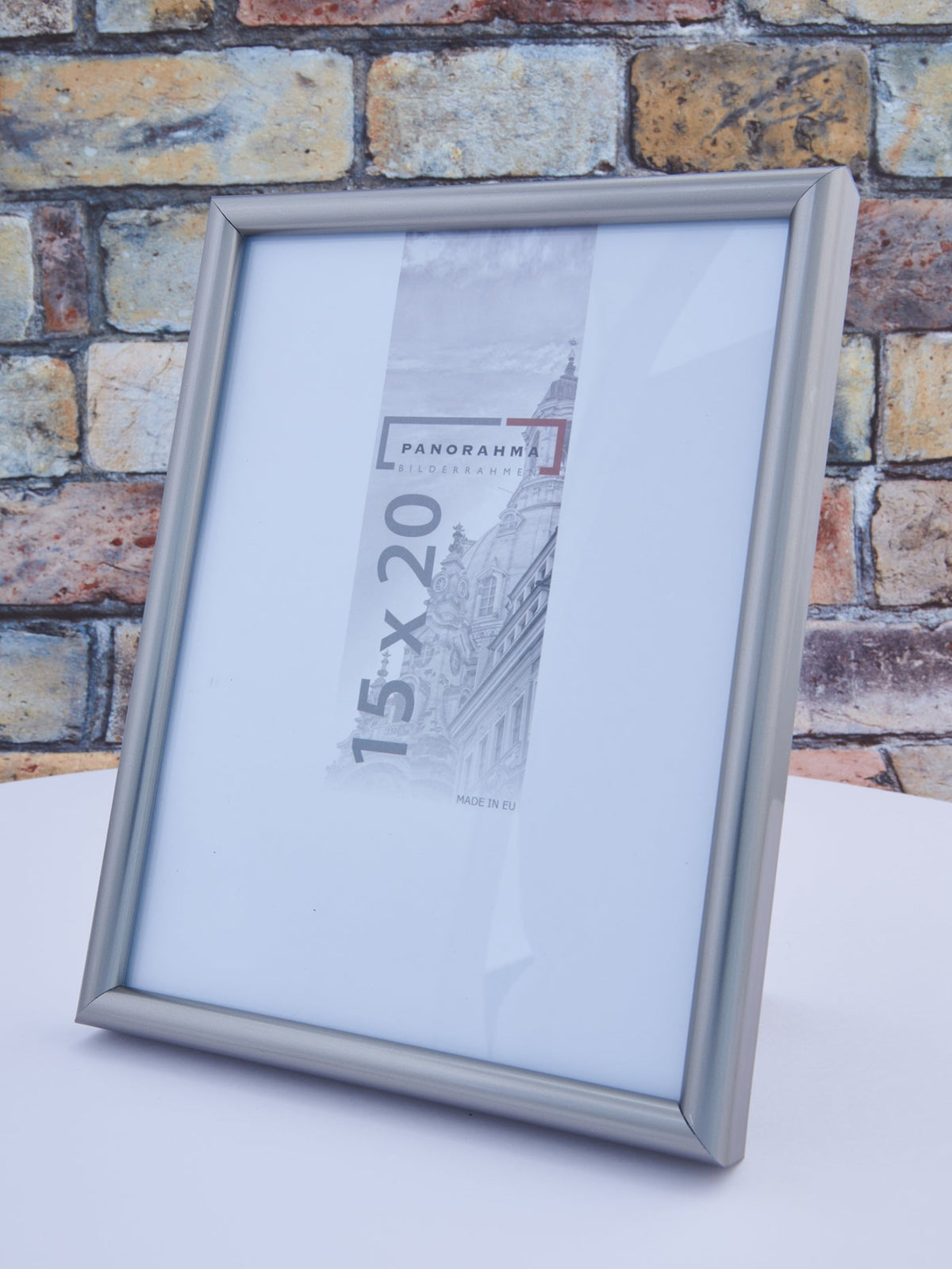 Bilderrahmen aus Kunststoff in Platin in der Größe 15x20