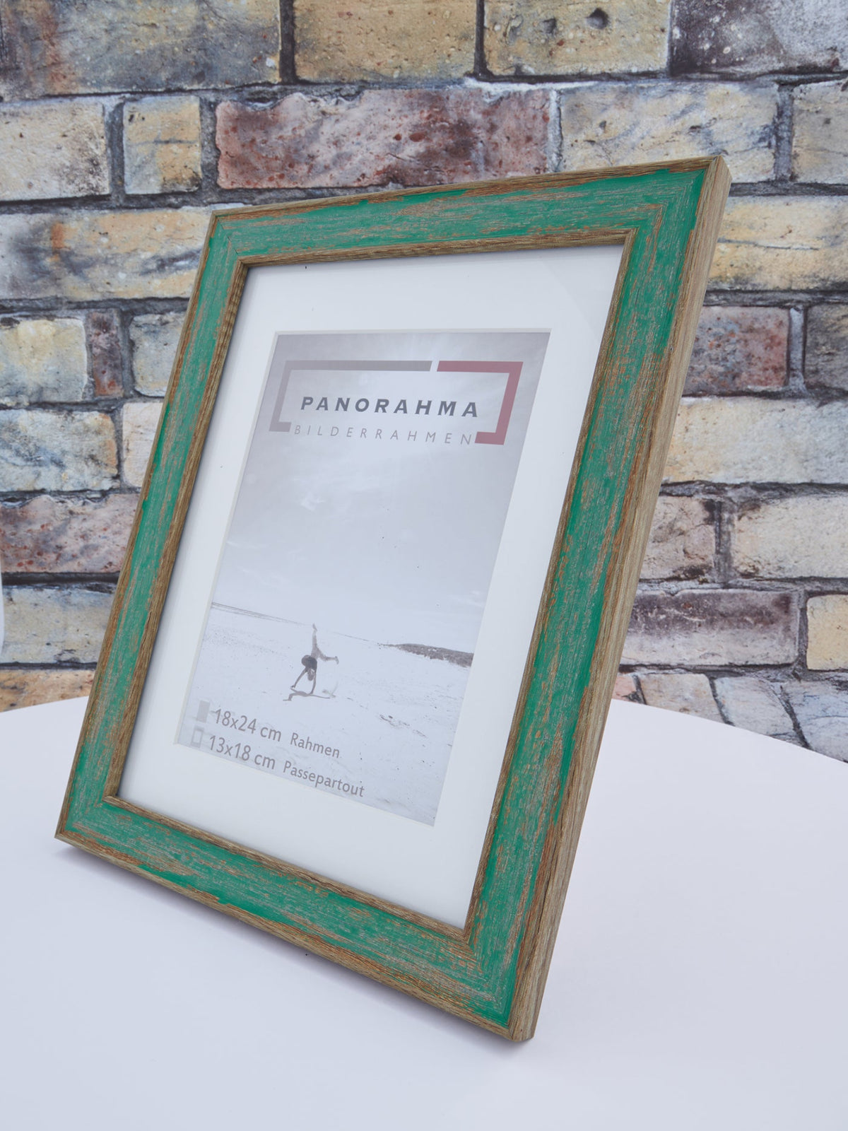 Vintage Bilderrahmen in Grün/Bronze aus Kunststoff in der Größe 18x24