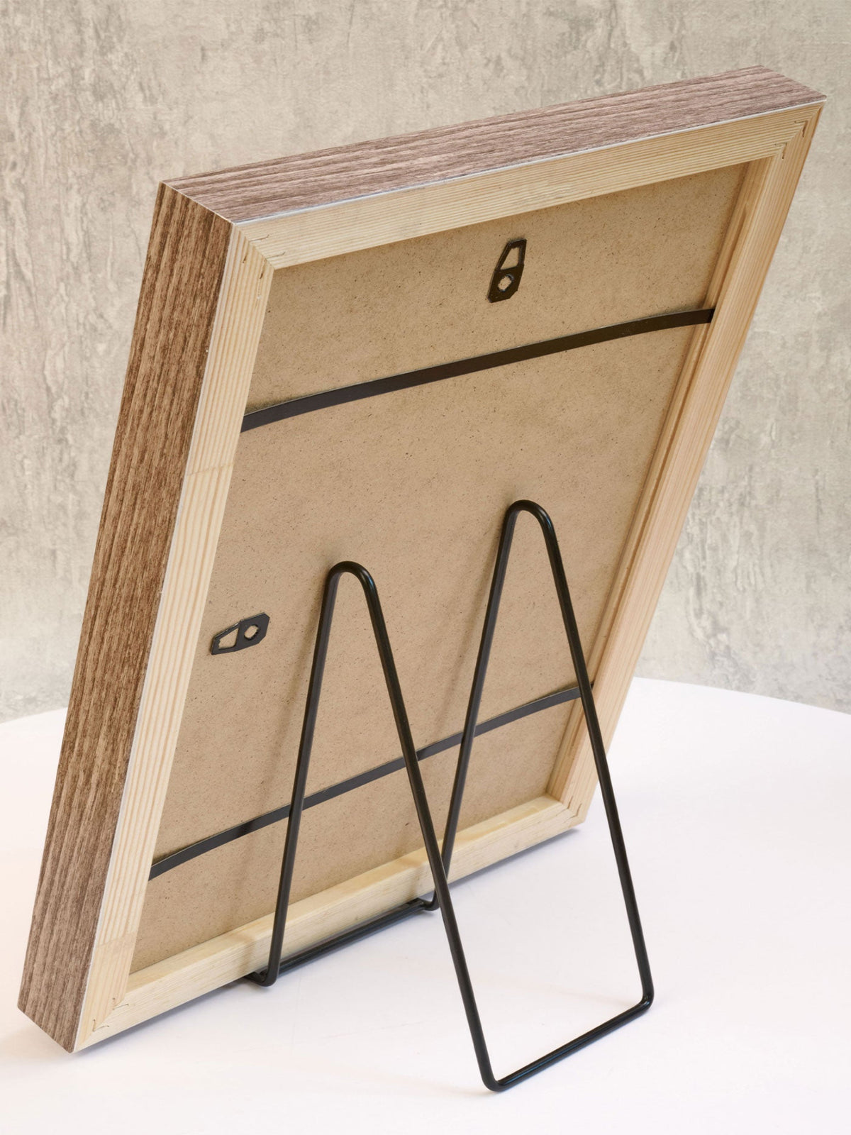 Bilderrahmen aus Holz in Weiß Grau in der Größe 21x29,7cm