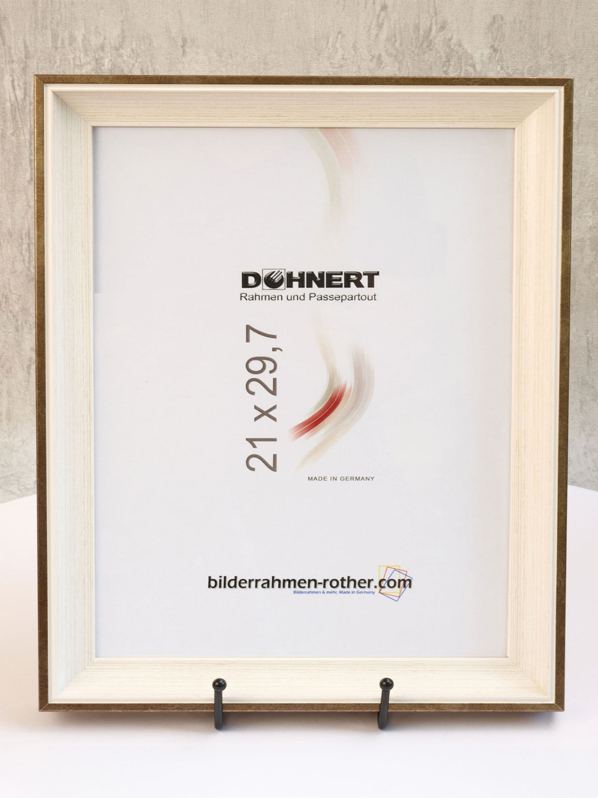 Bilderrahmen aus Holz in Weiß Grau in der Größe 21x29,7cm
